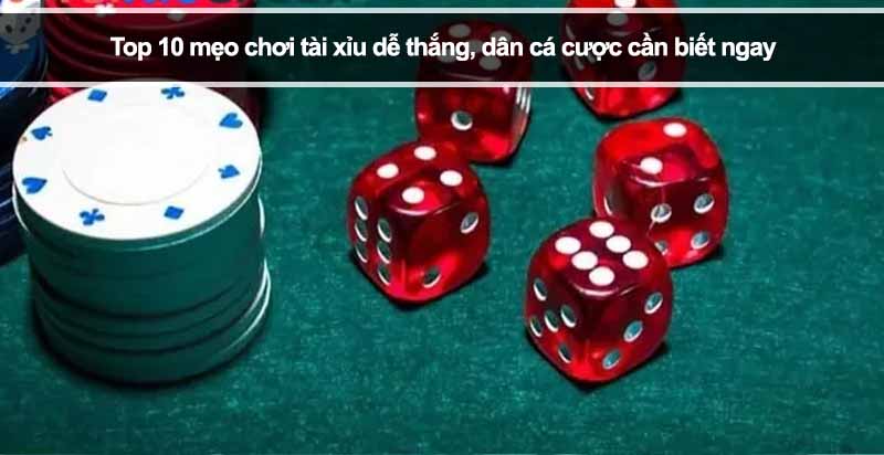 Top 10 mẹo chơi tài xỉu dễ thắng, dân cá cược cần biết ngay